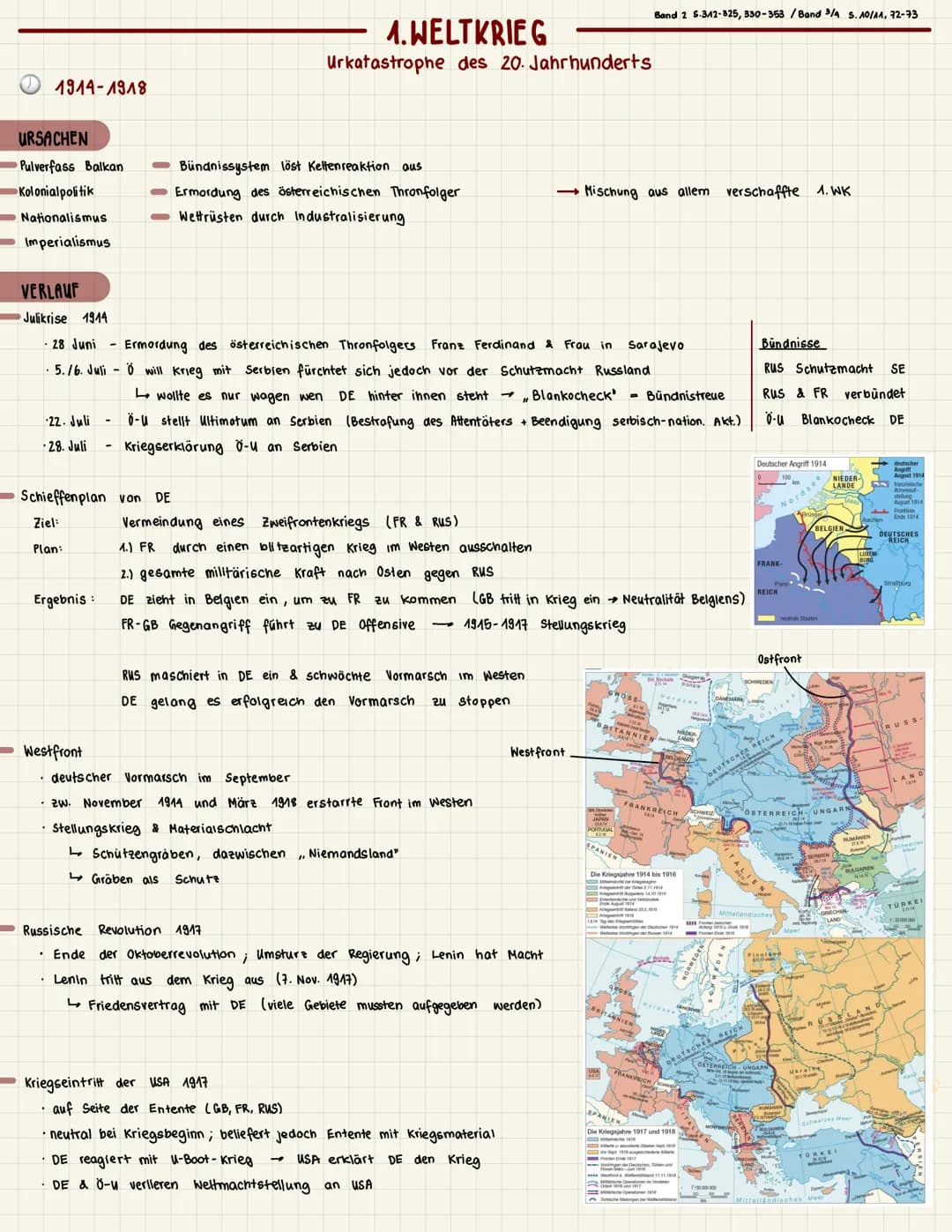 1914-1918
URSACHEN
Pulverfass Balkan
Kolonialpolitik
Nationalismus
Imperialismus
22. Juli
· 28. Juli
-Schieffenplan von DE
Ziel:
Plan:
VERLA