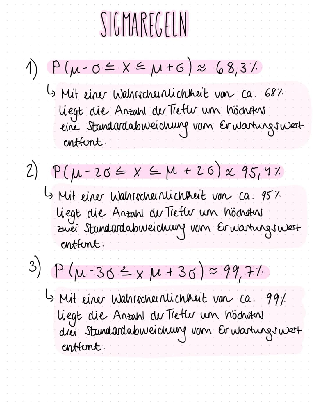 4. MATHEMATIK KLAUSUR
Stochastik
THEMEN
Binomial verteilung (Erwartungswert + Standard abweichung)
Erwartungswert
Standardabweichung von Zuf