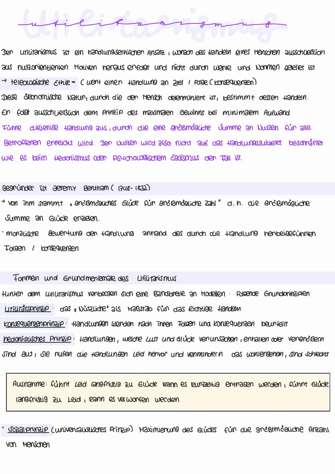 ancieres
ma
Den utilitanismus ist ein handlungsethischen Ansatz, wonach das Handeln eines Menschen ausschließlich
aus nutzonientienten Motiv