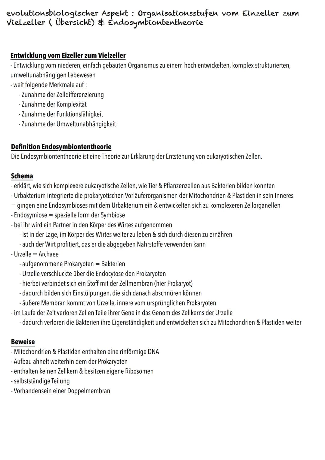 E-Phase
Zellbiologie BIOLOGY Abitur Checkliste - Themenübersicht
Struktur und Funktion von Zellen
Organisationsstufen und Kennzeichen des Le