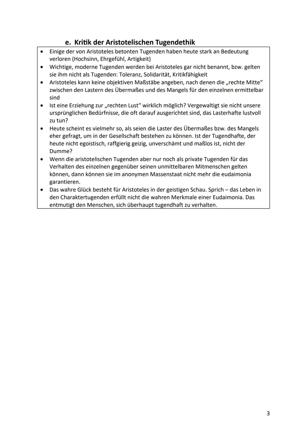 a) Aristoteles
Induktion → Aristoteles
Vom Einzelnen zum Allgemeinen
Teleologisches Prinzip
Tugend
a. Tugendlehre
Mündliche Abiturprüfung Et
