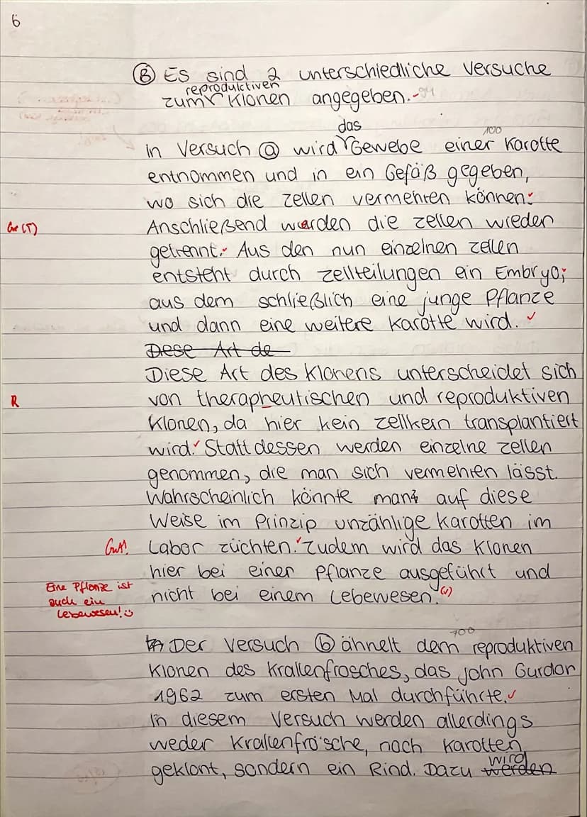 7
Ea/Biologie
Name:
Marie
1. Biologieklausur: Zellbiologie
Bearbeitungszeit: 90 min
Es sind keine Hilfsmittel zugelassen.
Zelltypen und Zell