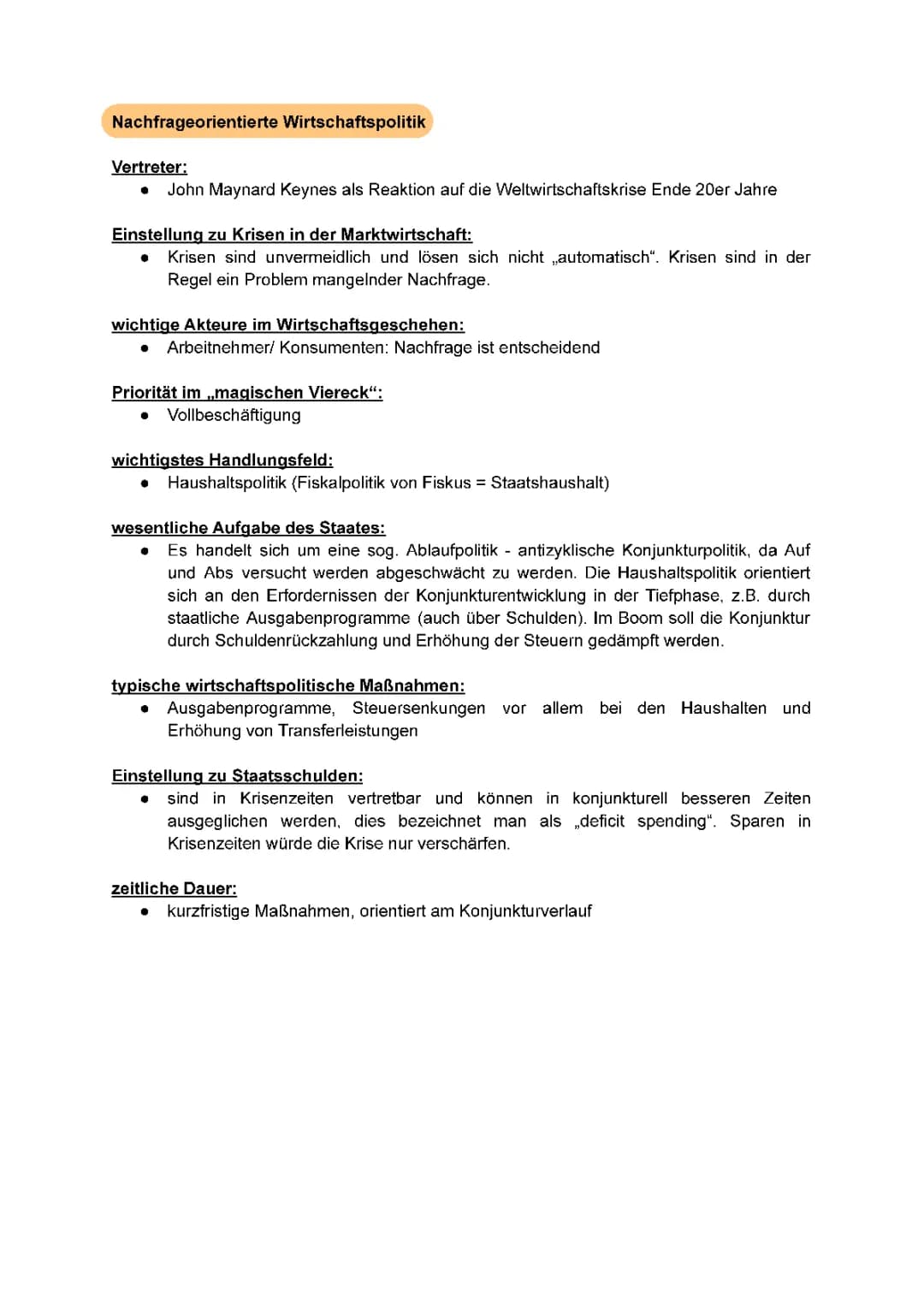 Angebots- und Nachfrageorientierte Wirtschaftspolitik: Definition und Kritik