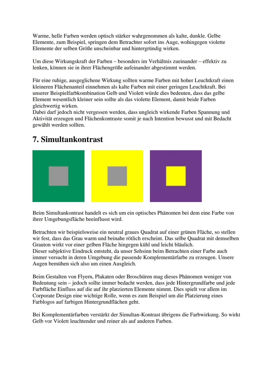 Die 7 Farbkontraste
1. Farbe-an-sich-Kontrast (oder auch Buntkontrast)
Der Farbe-an-sich-Kontrast mit Ittens Grundfarben Rot, Gelb und Blau 