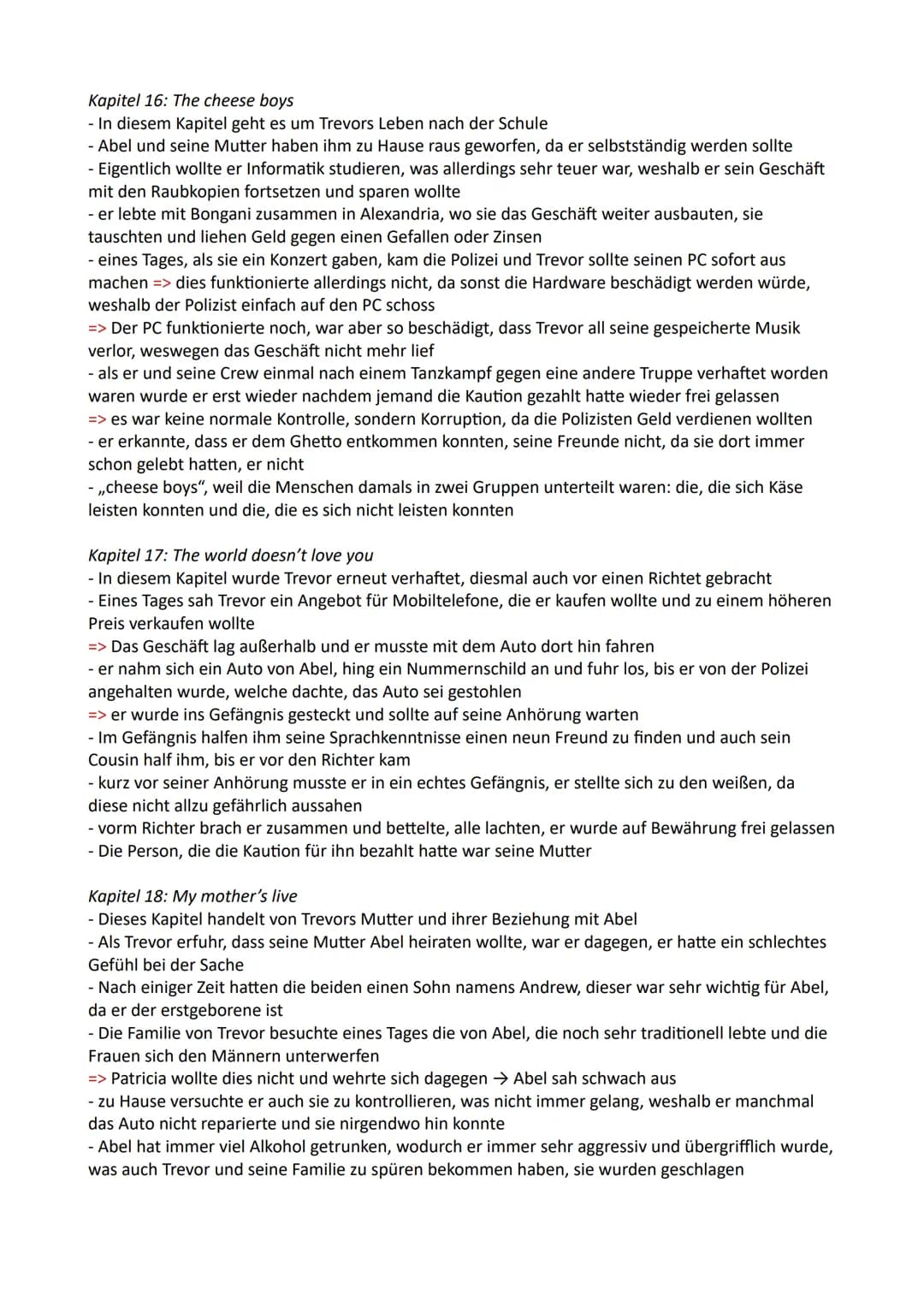 Themen:
Born a crime Zusammenfassung
1.: Stichwortartige Zusammenfassung des Buches ,,Born a crime"
2.: Beschreibung der Charaktere
3.: Hint