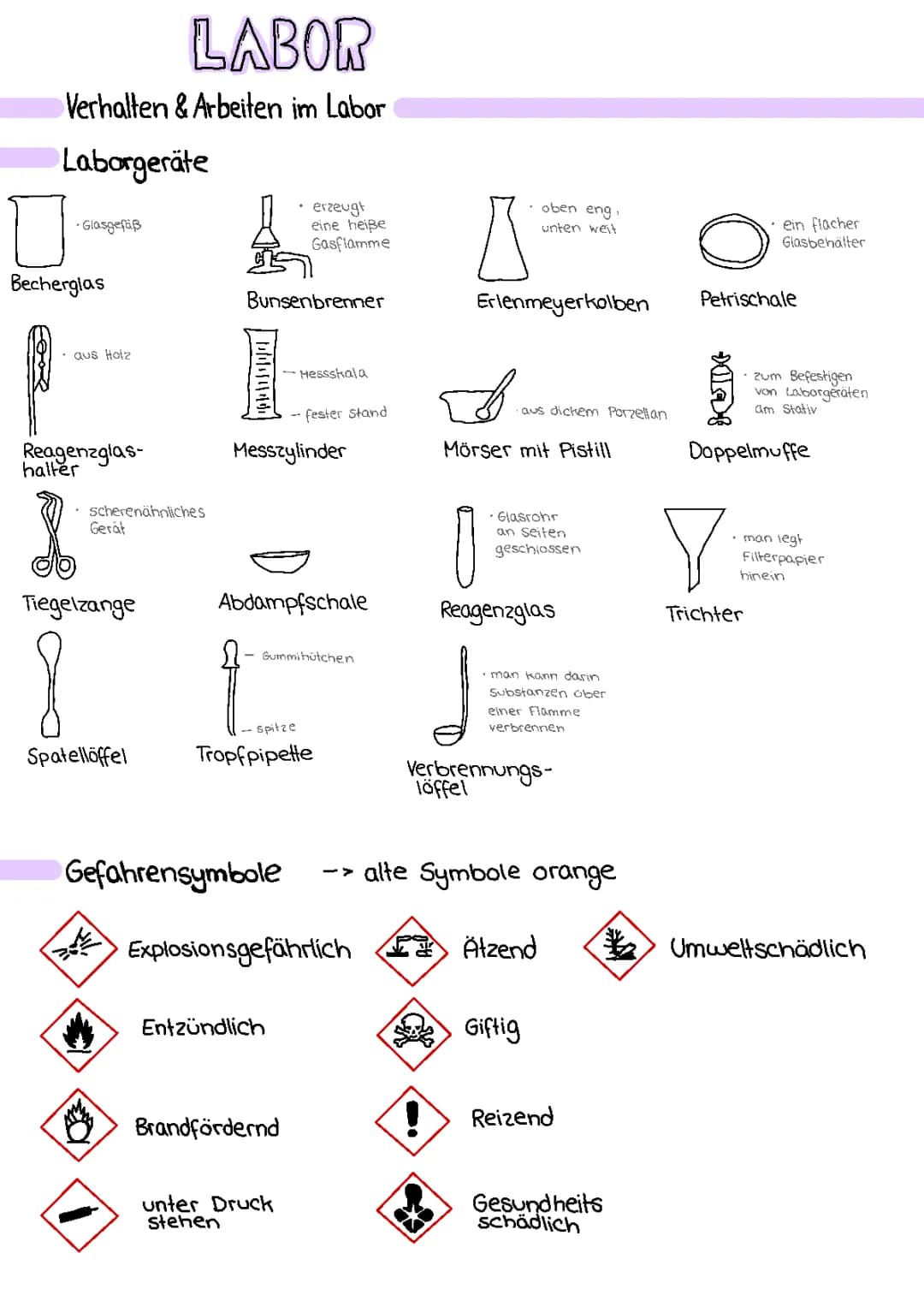 Verhalten & Arbeiten im Labor