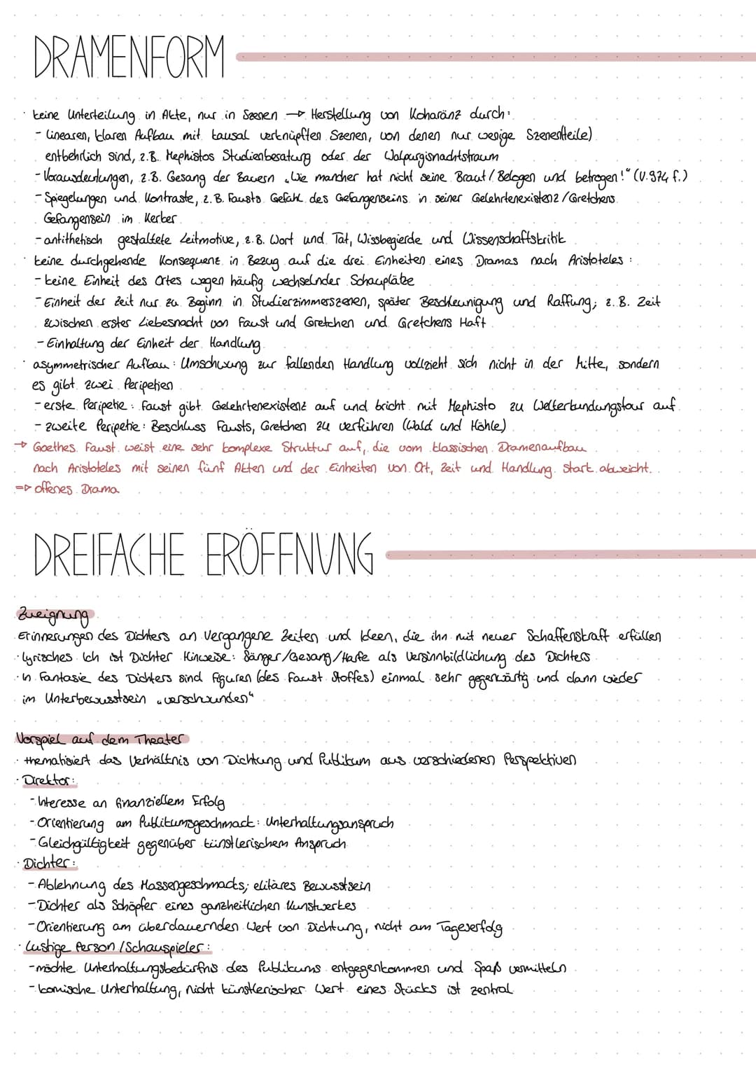 IN
Epocheneinordnung
Dramenform.
Dreifache Eröffnung.
Szenenübersicht
Charaktere
Der Pakt
T
Faust
Zwei-Seelen-Problematik
Fausts Entwicklung