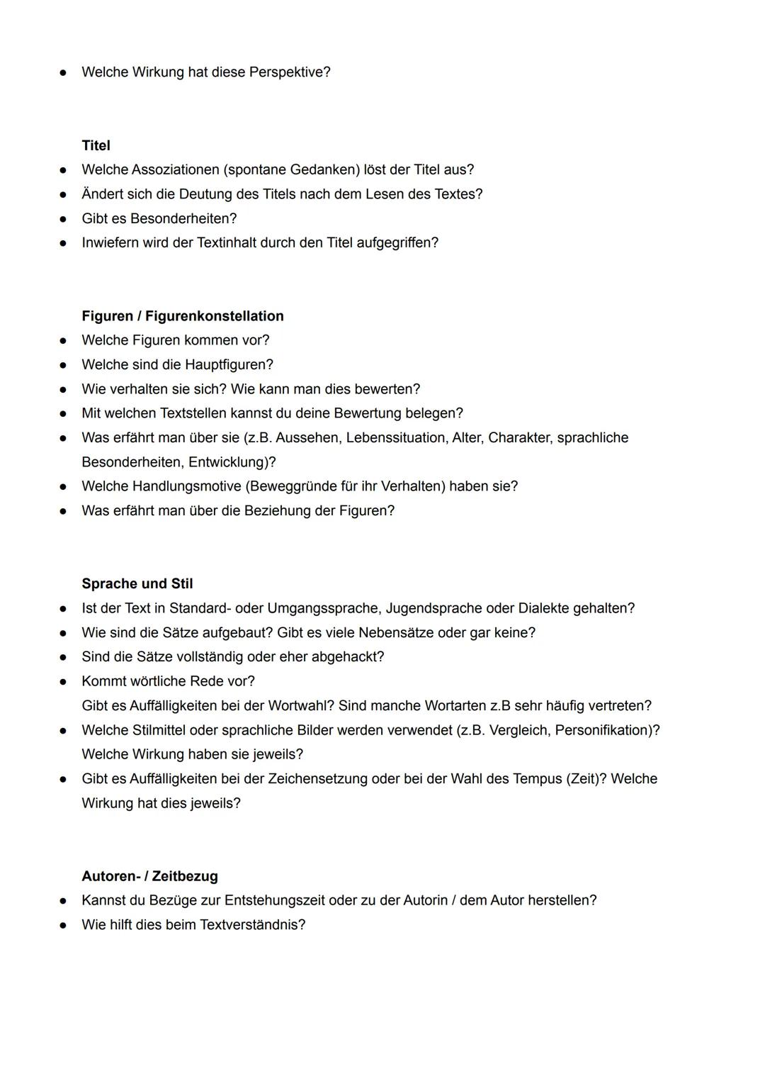 ●
1. Inhalt erfassen
●
Prosa Schritte
Vor dem Lesen:
Mache dir deine Leseabsicht bewusst: Du willst Inhalt und Thema des Textes erfassen und