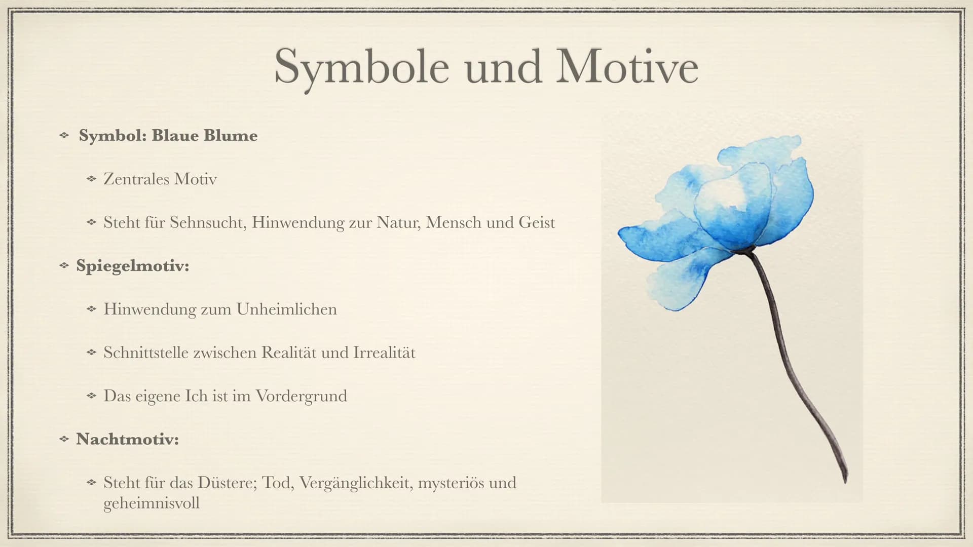 Die literarische Epoche der
Romantik
Aliya Yesil → Begriffserklärung
→ Zeitliche Einordnung (Phasen)
→ Historische Hintergründe
→ Merkmale
S