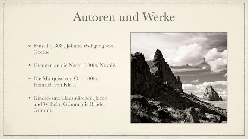 Die literarische Epoche der
Romantik
Aliya Yesil → Begriffserklärung
→ Zeitliche Einordnung (Phasen)
→ Historische Hintergründe
→ Merkmale
S