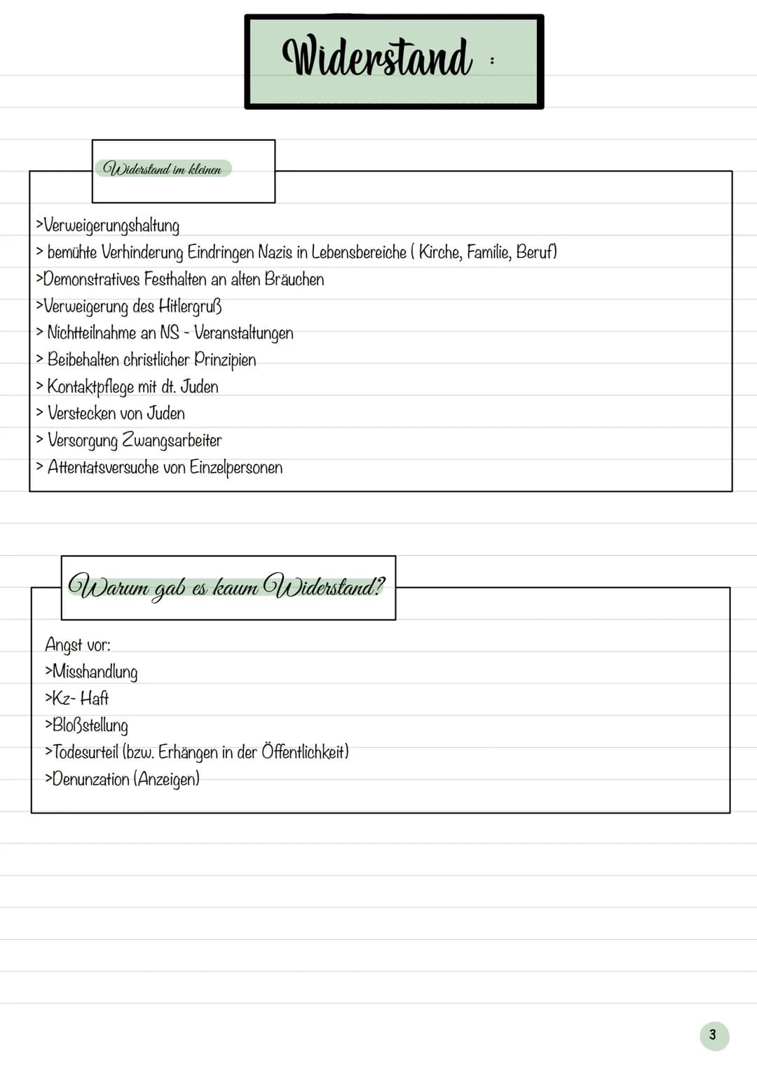 Definition:
Als Widerstand wird die Verweigerung des Gehorsams oder das aktive oppositionelle Handeln gegenüber der
Obrigkeit oder der Regie