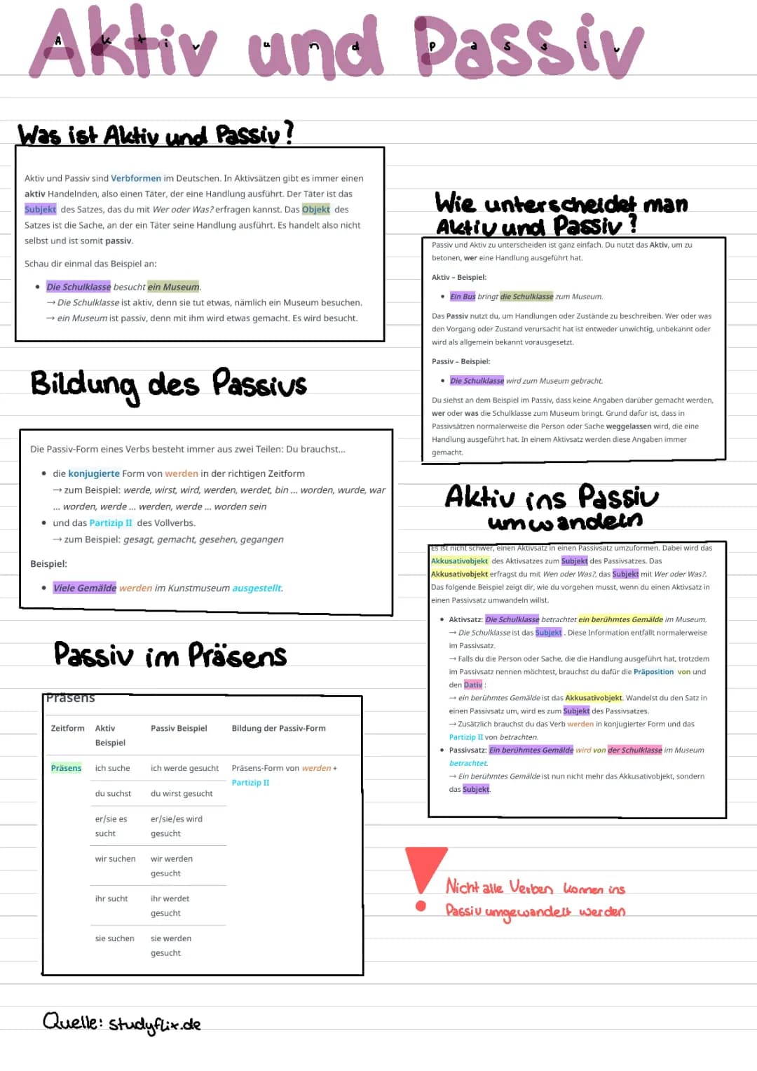 Aktiv und Passiv