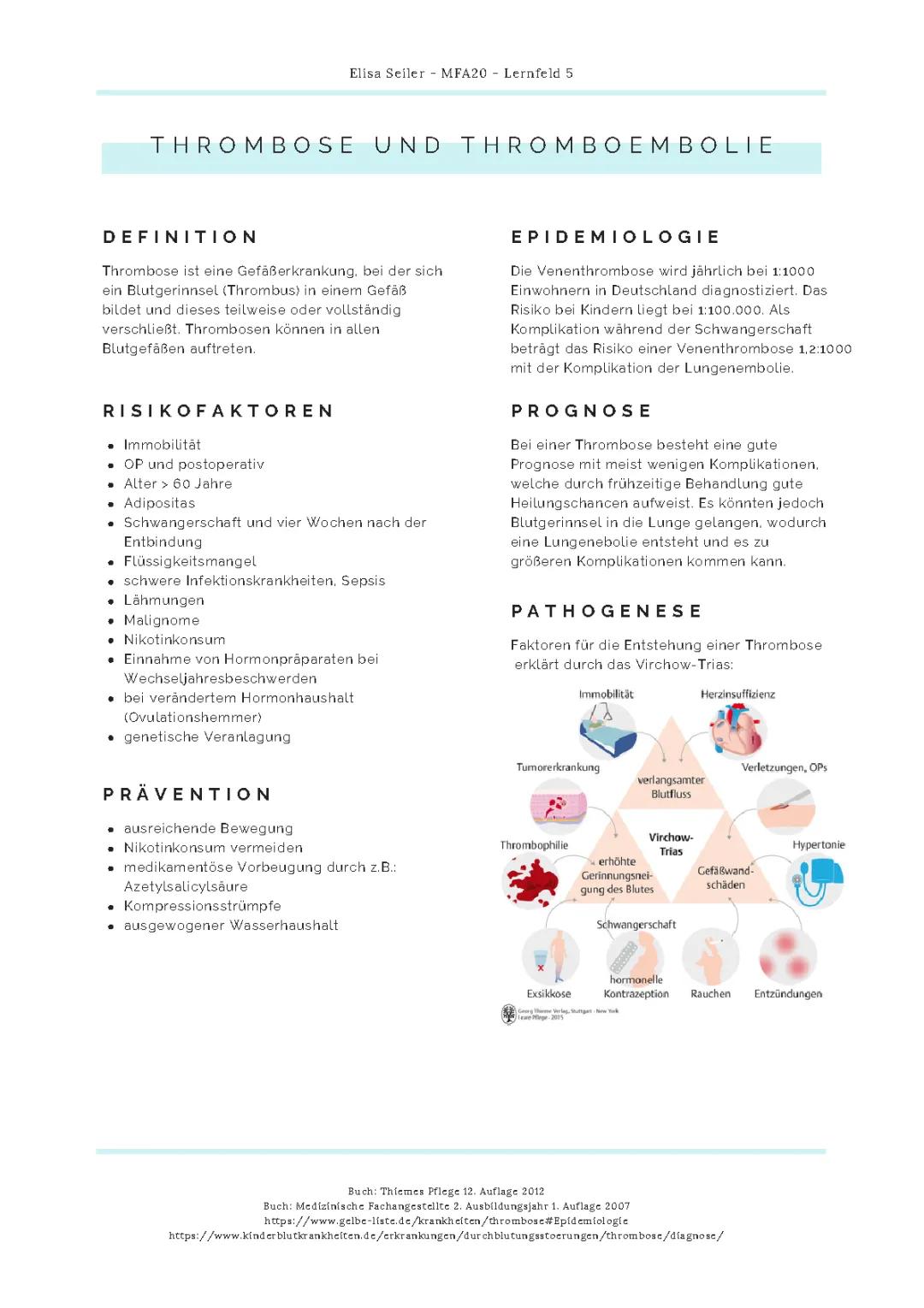 Thrombose und Thromboembolie