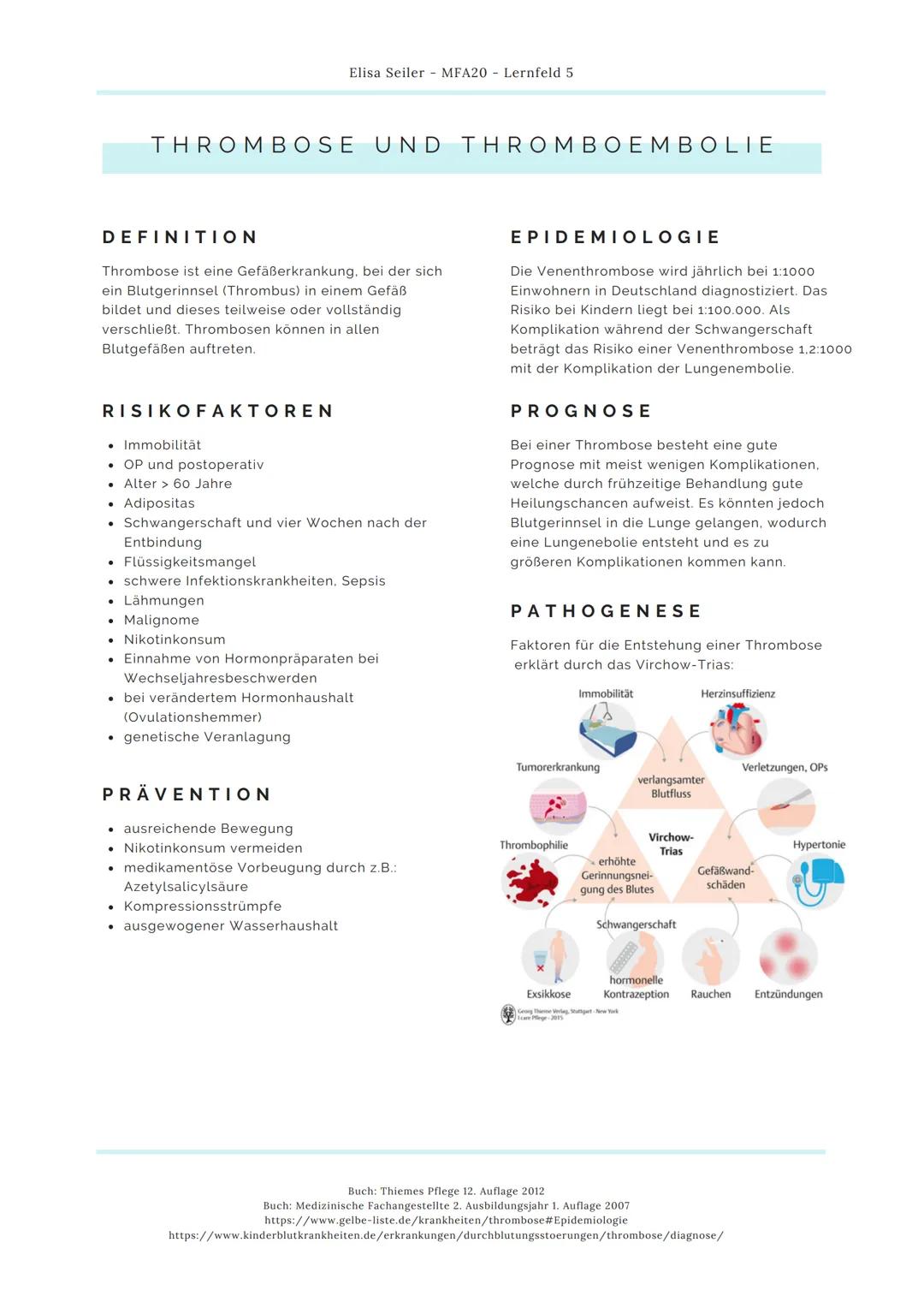 THROMBOSE UND THROMBOEMBOLIE
DEFINITION
Thrombose ist eine Gefäßerkrankung, bei der sich
ein Blutgerinnsel (Thrombus) in einem Gefäß
bildet 