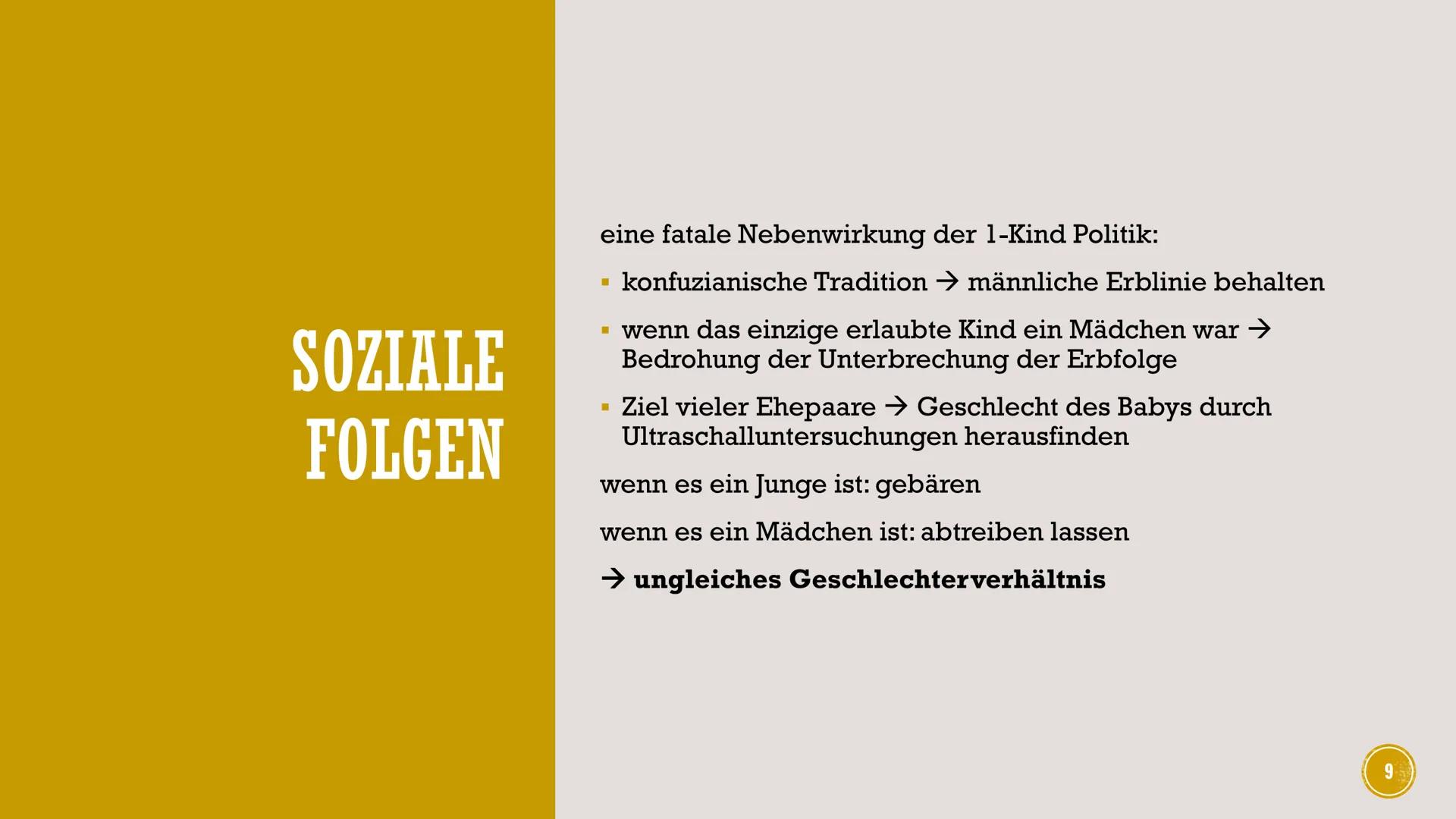 DIE 1-KIND-POLITIK DER
VOLKSREPUBLIK CHINA
Erstellt von Süleyman Kücükbiyik INHALTSVERZEICHNIS
Vorgeschichte
Durchsetzung
Maßnahmen
Demograf