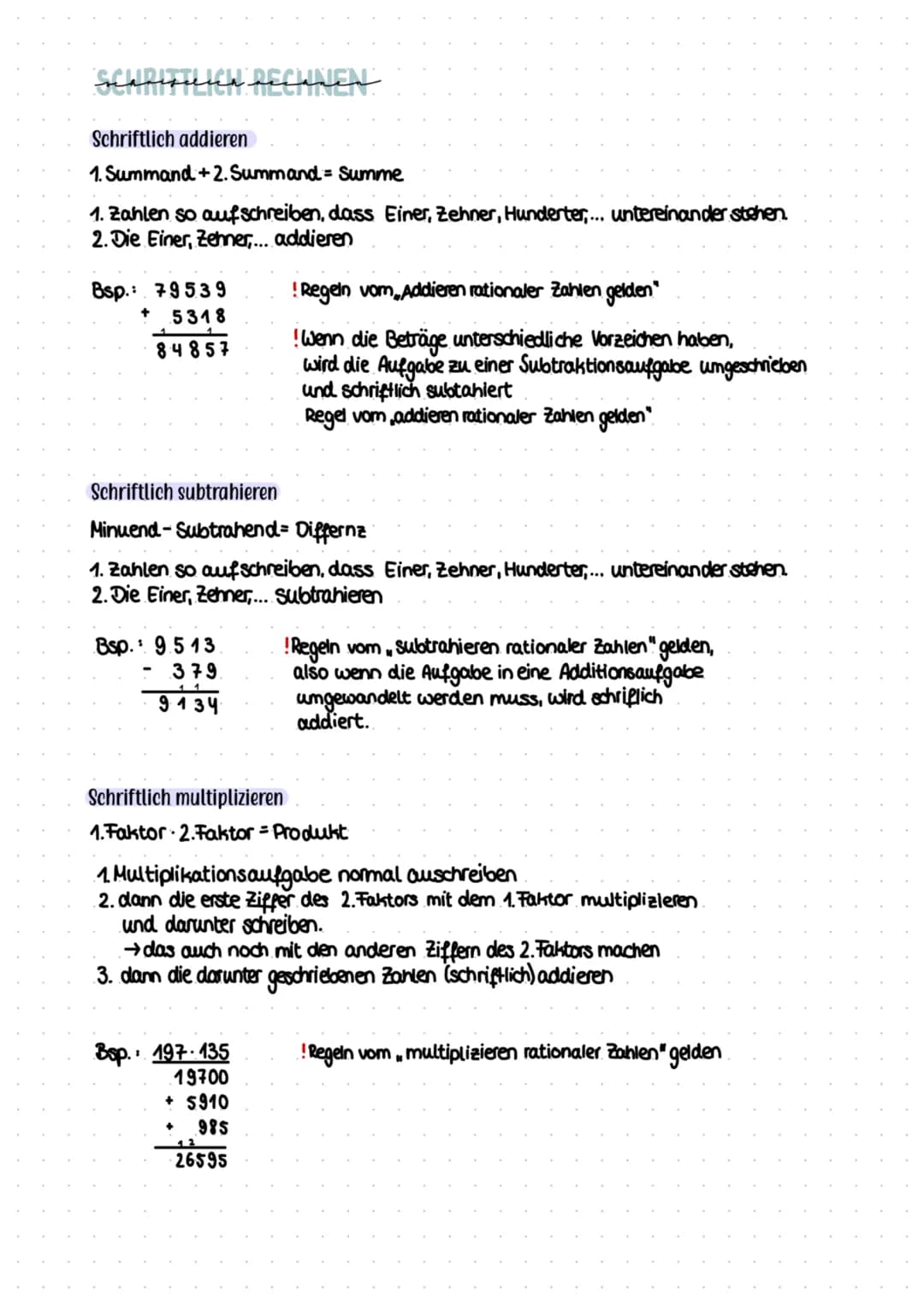 N= natürliche Zahlen (→nur ganze, positive Zahlen)
0; 1; 2; 3;....
Z= ganze Zahlen (→ alle ganzen
...;-2;-1; 0; 1; 2;....
RATIONALE ZAHLEN
Q