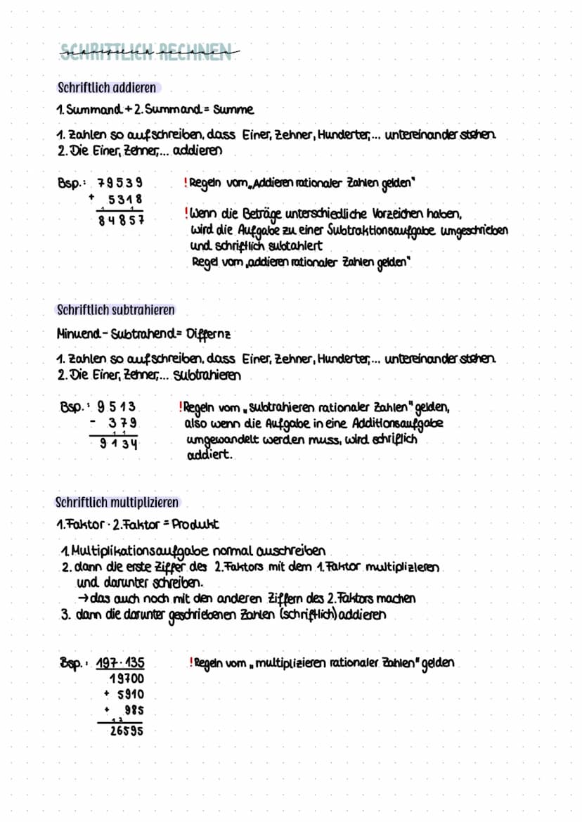 N= natürliche Zahlen (→nur ganze, positive Zahlen)
0; 1; 2; 3;....
Z= ganze Zahlen (→ alle ganzen
...;-2;-1; 0; 1; 2;....
RATIONALE ZAHLEN
Q