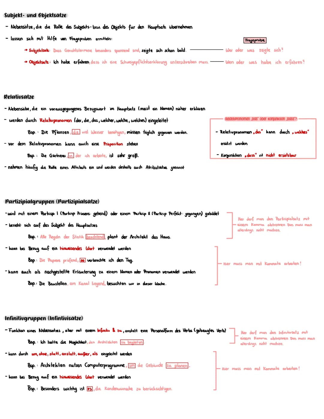 nebensätze
Kommaregeln und nebensätze
- im Satzgefüge kann es vor, zwischen oder nach dem Hauptsatz stehen
- Personalform des Verbs steht im