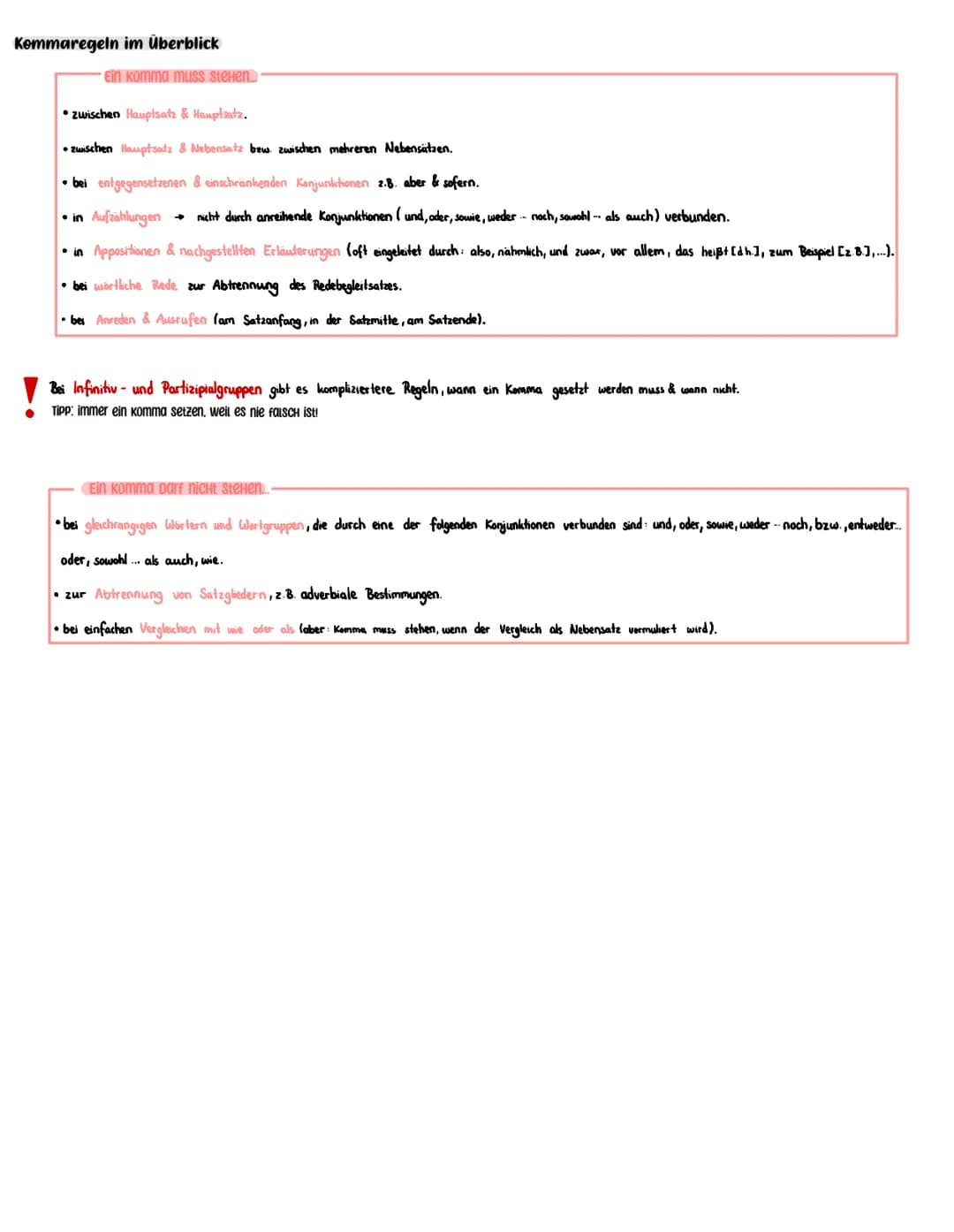 nebensätze
Kommaregeln und nebensätze
- im Satzgefüge kann es vor, zwischen oder nach dem Hauptsatz stehen
- Personalform des Verbs steht im