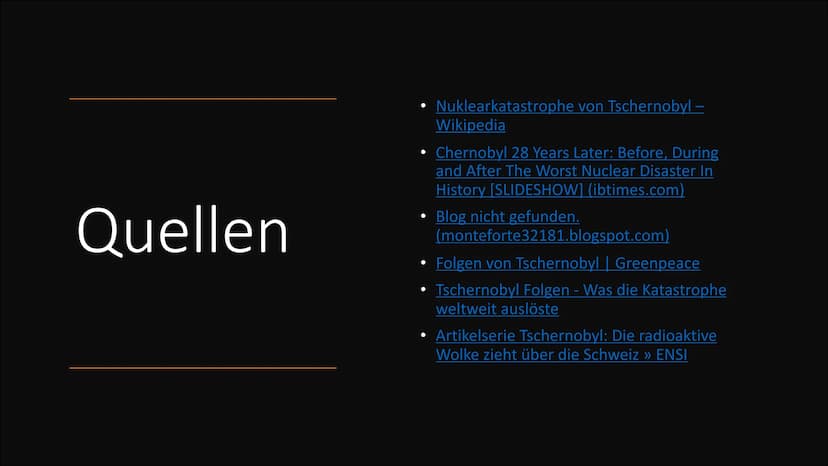 GI
Tschernobyl
Europas Schlimmste Atomkatastrophe ●
●
●
●
●
Gliederung
Allgemeines
Ursachen
Verlauf
Ausbreitung
Folgen
Tote
Vergleich mit Fu