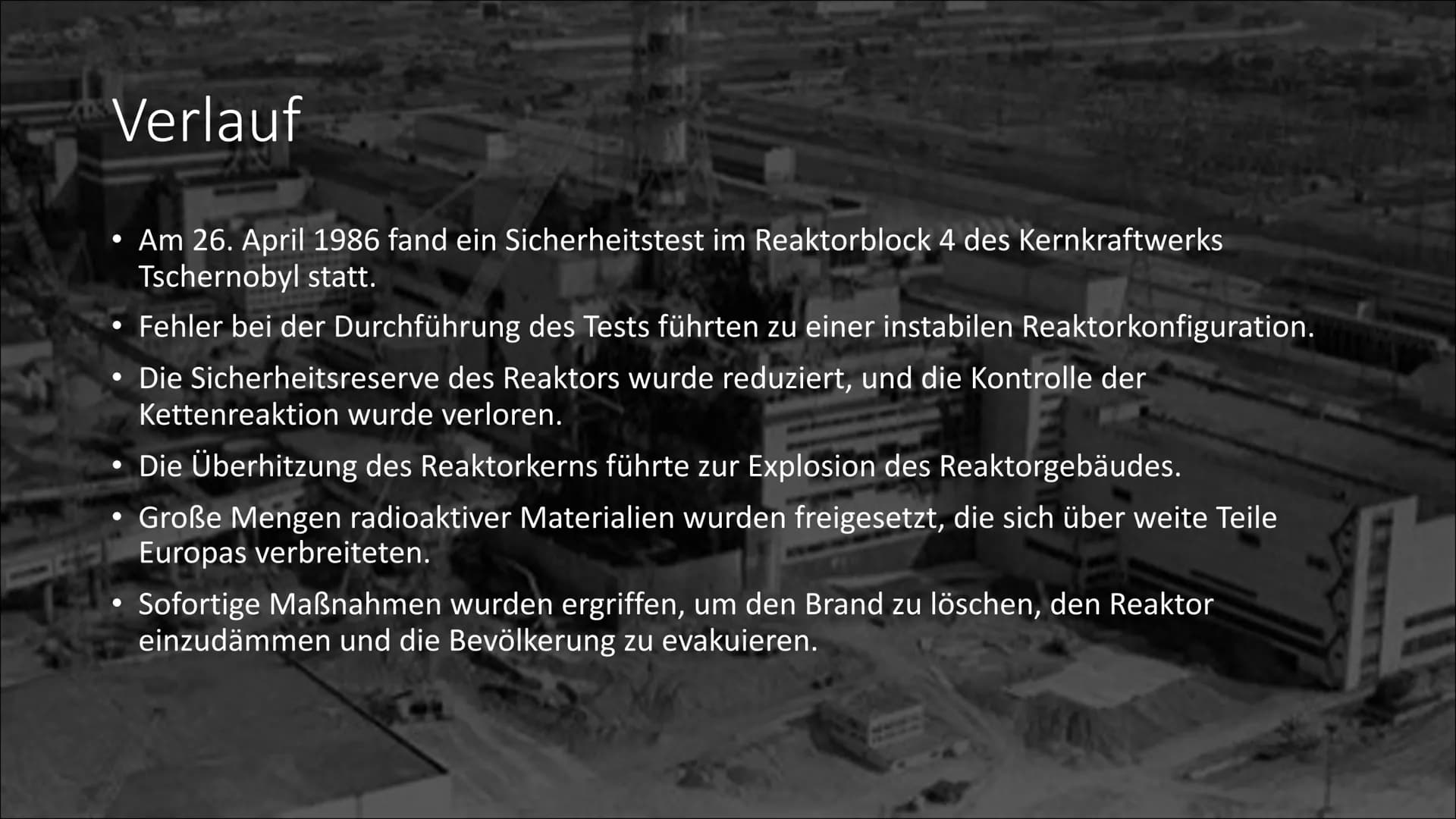 GI
Tschernobyl
Europas Schlimmste Atomkatastrophe ●
●
●
●
●
Gliederung
Allgemeines
Ursachen
Verlauf
Ausbreitung
Folgen
Tote
Vergleich mit Fu
