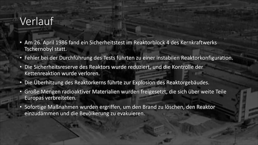 GI
Tschernobyl
Europas Schlimmste Atomkatastrophe ●
●
●
●
●
Gliederung
Allgemeines
Ursachen
Verlauf
Ausbreitung
Folgen
Tote
Vergleich mit Fu