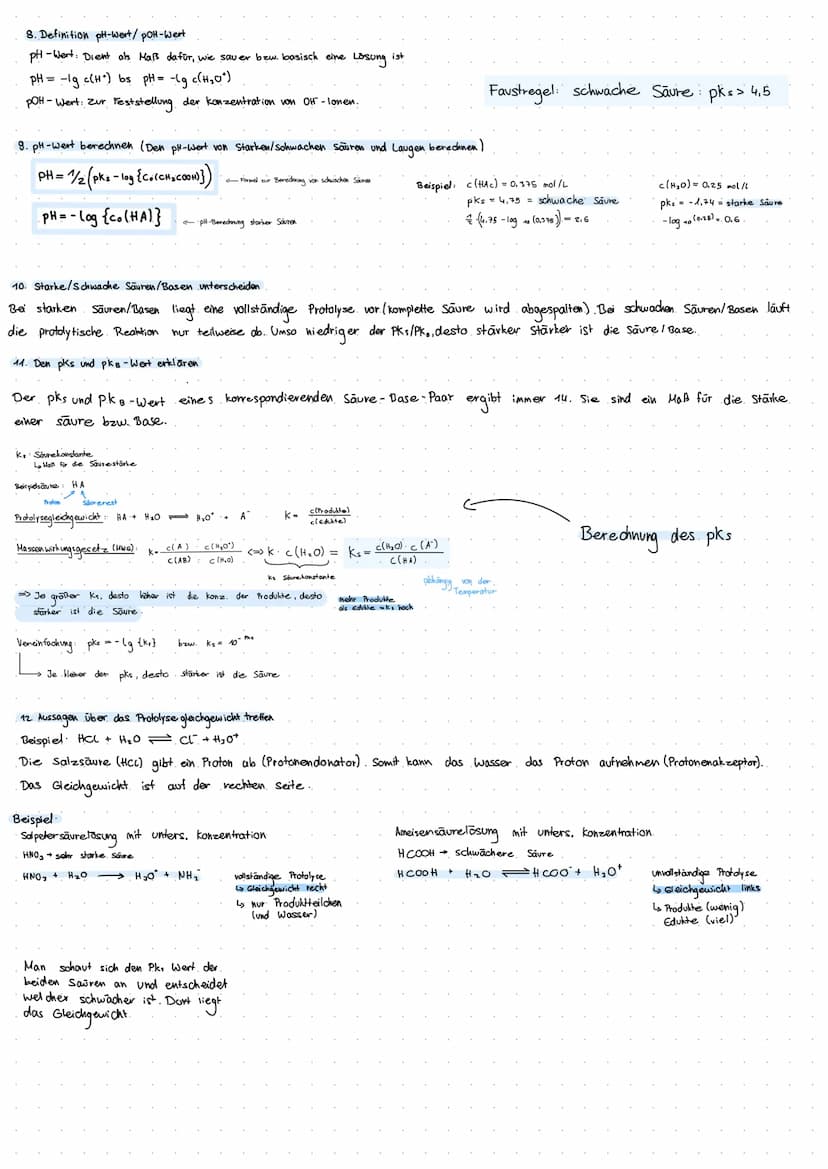 2. Protolysereaktion
> machen Lebensmittel länger haltbar
1. Generelle Eigenschaften von säuren/Basen
Säuren: PH-Wert zwischen 1-6, kann als