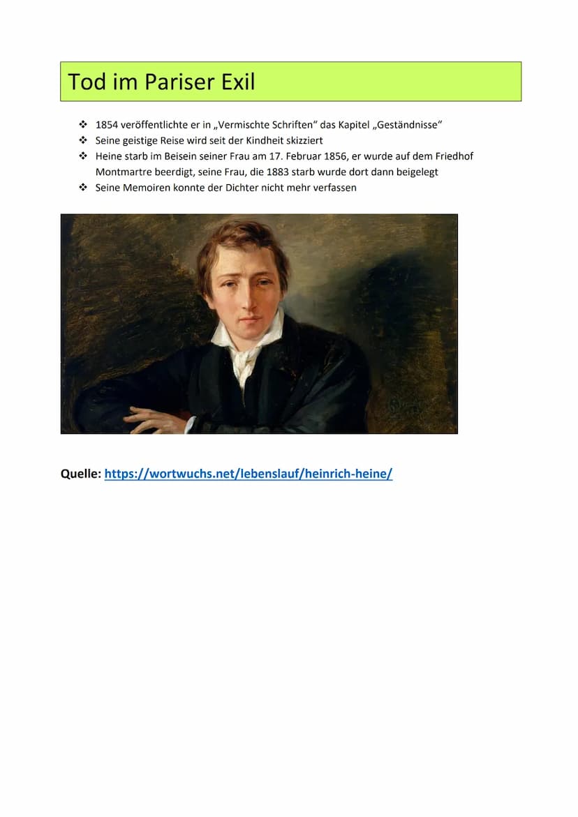 Familie
Heinrich Heine hatte drei Geschwister
Charlotte: geboren 18. Oktober 1800 in Düsseldorf und gestorben 18. Oktober 1899 in
Hamburg
Gu