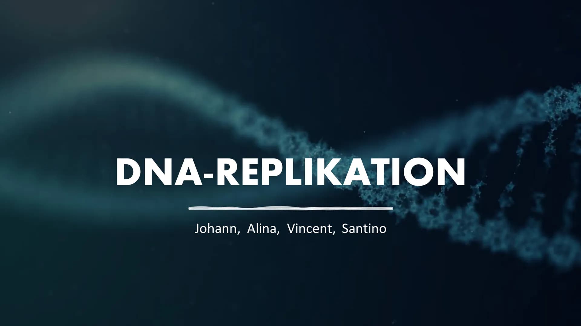 DNA-REPLIKATION
Johann, Alina, Vincent, Santino GLIEDERUNG
●
●
●
●
Allgemeine Informationen
Definition
Antiparallele DNA-Stränge
• Vorgang
E
