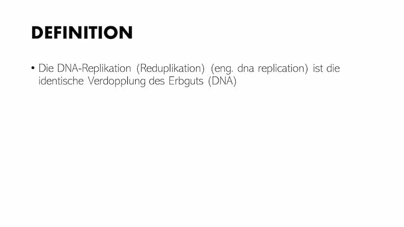 DNA-REPLIKATION
Johann, Alina, Vincent, Santino GLIEDERUNG
●
●
●
●
Allgemeine Informationen
Definition
Antiparallele DNA-Stränge
• Vorgang
E