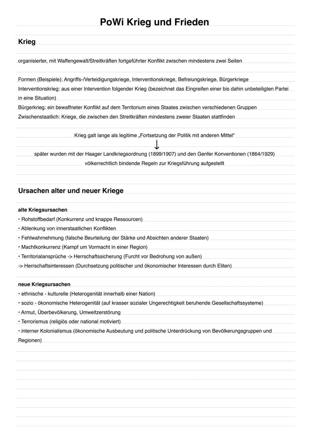 Krieg
Powi Krieg und Frieden
organisierter, mit Waffengewalt/Streitkräften fortgeführter Konflikt zwischen mindestens zwei Seiten
Formen (Be
