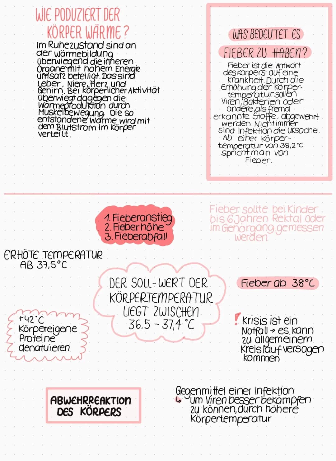 Lernzellel
BEDEUTUNG FIEBERABFALL
Beim Fieberabfall Sinkt der Sollwert z.B. durch das Abklingen einer
Infektion wieder ab. Dem gesunkenen So