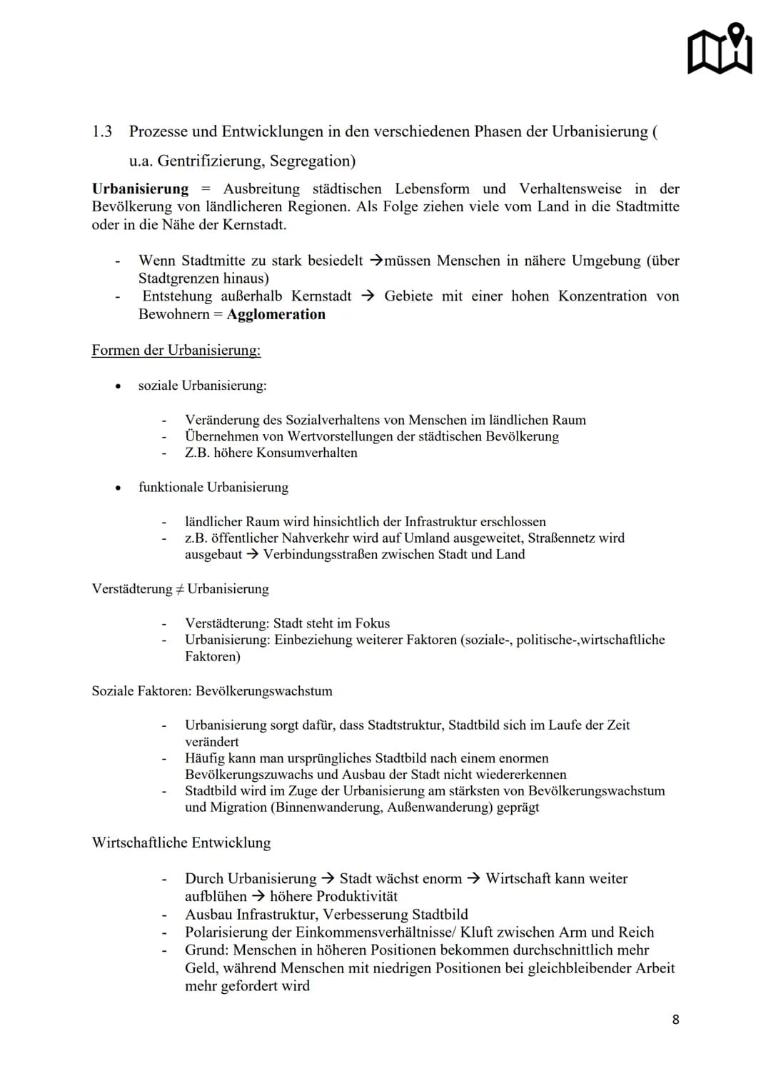 mi
Erdkunde ABI 2023 Inhaltsverzeichnis
1 Kurshalbjahr: Siedlungsentwicklung und Raumplanung
1.1 Stadtentstehung und Epochen der Stadtentwic