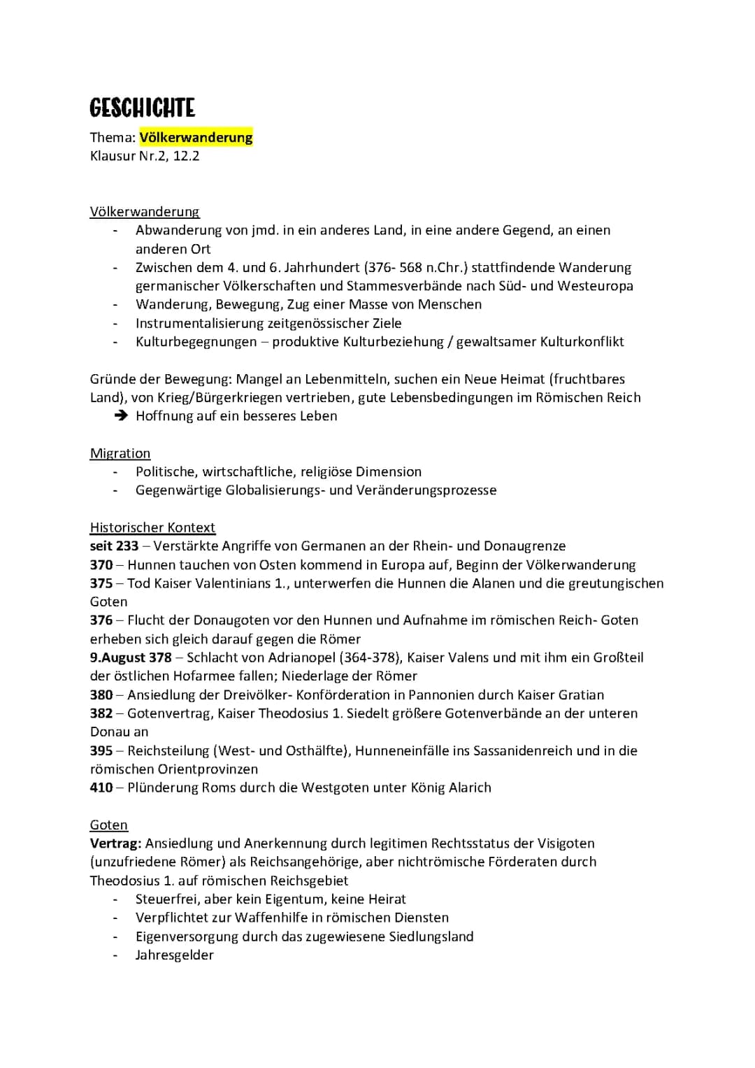 Völkerwanderung 