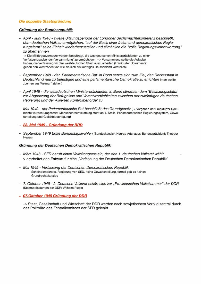 Deutschland nach dem Krieg
- 08.05.1945 Bedingungslose Kapitulation Deutschlands
Probleme der Bevölkerung:
• Mangel an Lebensmitteln, Medika