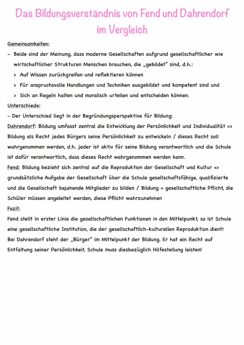 -
Funktionen von Schule nach Fend
Wir leben in einer Leistungs- und Wissensgesellschaft, in welcher der schulischen Bildung
ein hoher Stelle