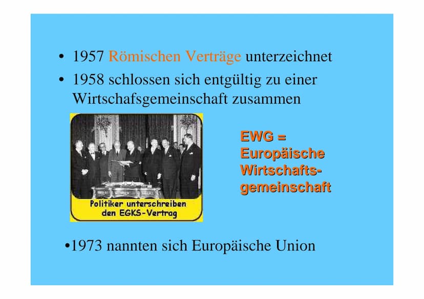 Die europäische Union Inhalt
Gründung und Entwicklung der EU
• Die Mitgliedsstaaten der EU
• Die sechs Organe der EU
• Die Einführung des Eu