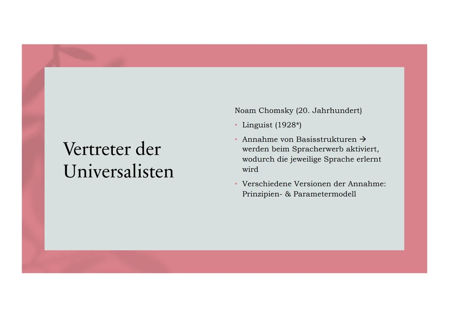 Sprache. Denken:
Wirklichkeit..
Die Denkschulen der Universalisten
und der Relativisten & die aktuellen
Auswirkungen
Präsentation von:
Wiebk