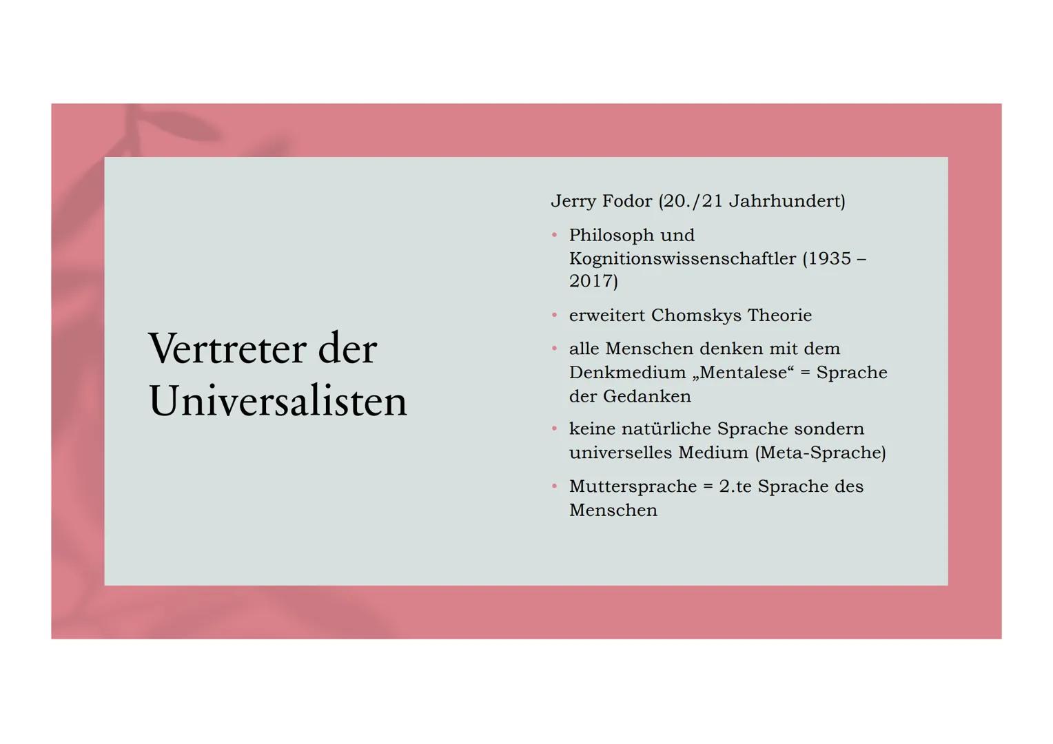 Sprache. Denken:
Wirklichkeit..
Die Denkschulen der Universalisten
und der Relativisten & die aktuellen
Auswirkungen
Präsentation von:
Wiebk