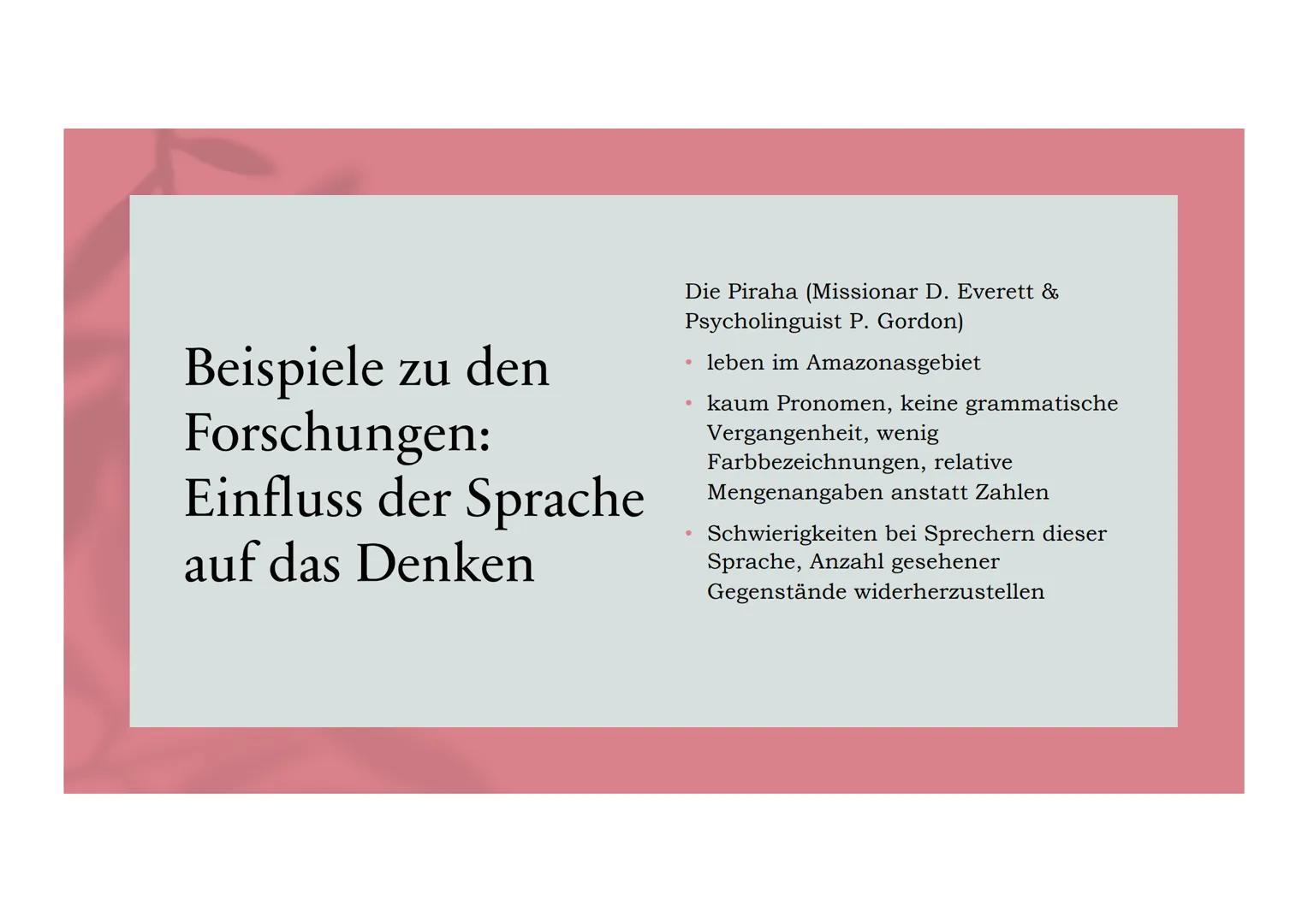 Sprache. Denken:
Wirklichkeit..
Die Denkschulen der Universalisten
und der Relativisten & die aktuellen
Auswirkungen
Präsentation von:
Wiebk