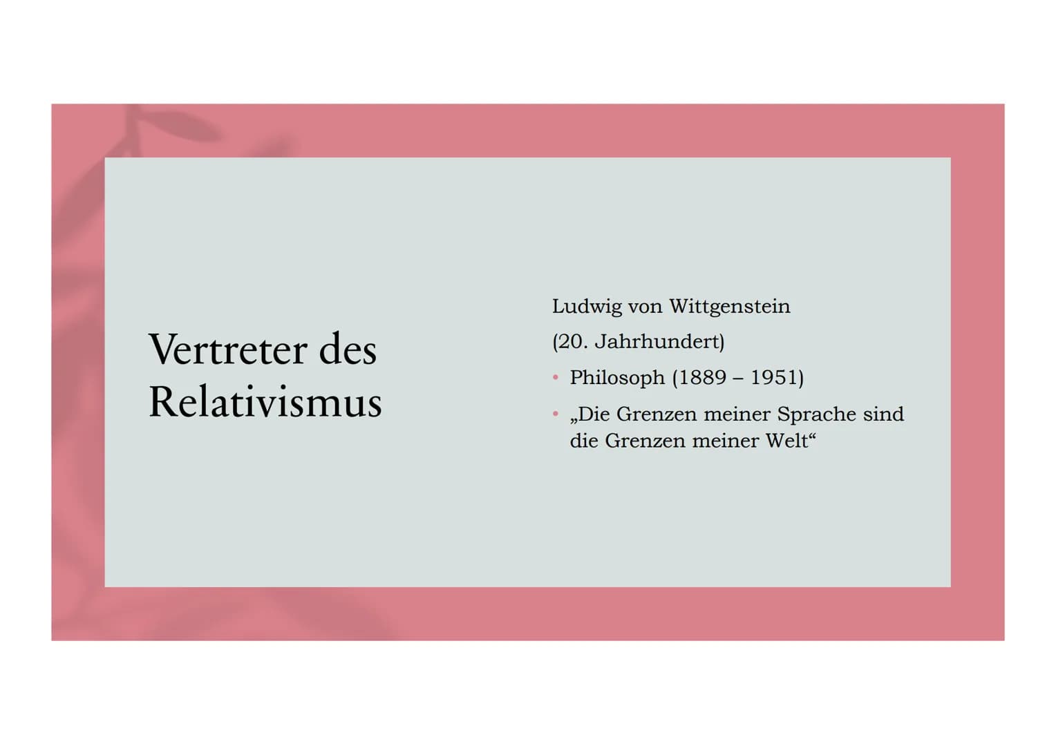 Sprache. Denken:
Wirklichkeit..
Die Denkschulen der Universalisten
und der Relativisten & die aktuellen
Auswirkungen
Präsentation von:
Wiebk