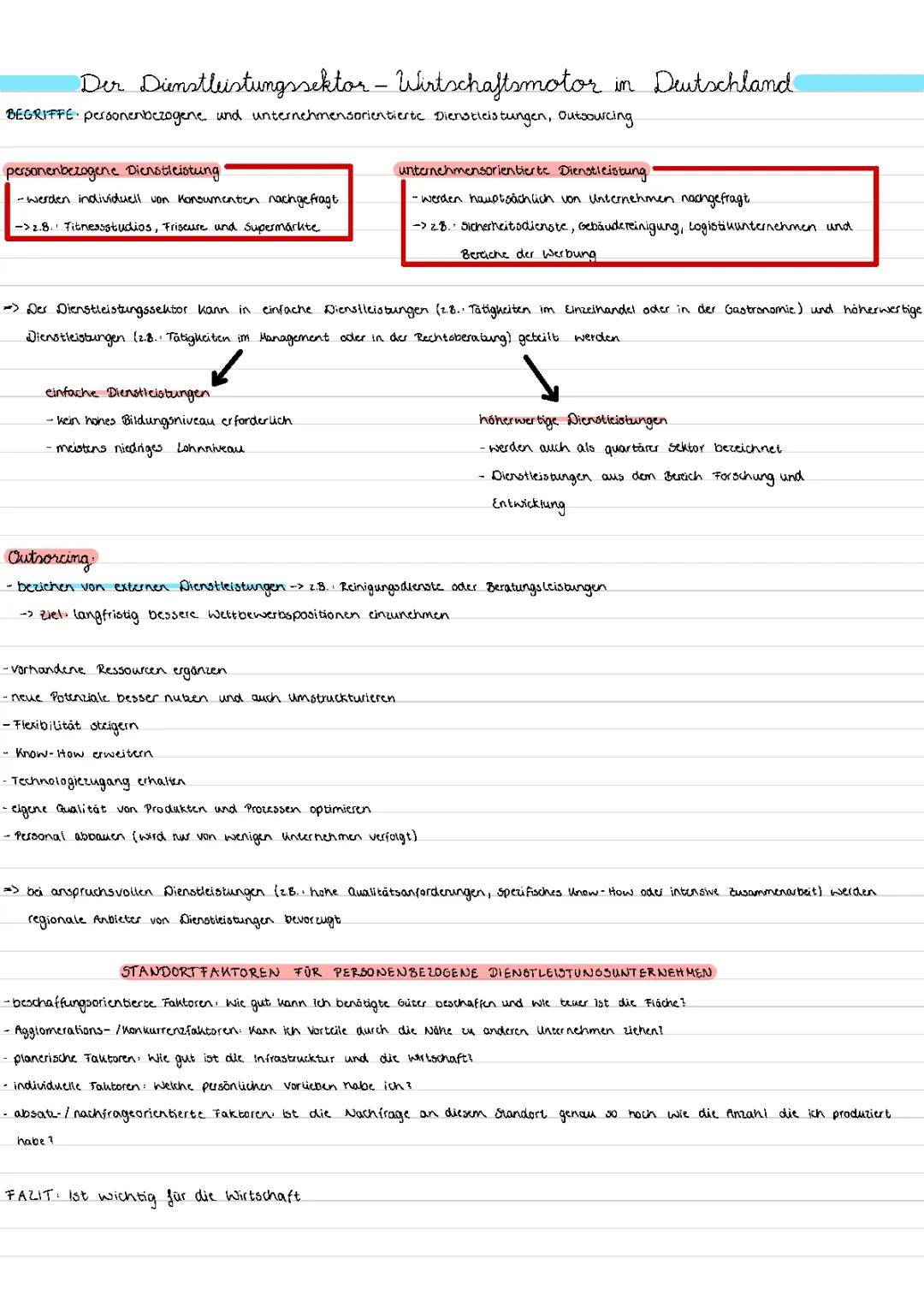 Personenbezogene und Unternehmensorientierte Dienstleistungen in Deutschland: Beispiele und Defintionen