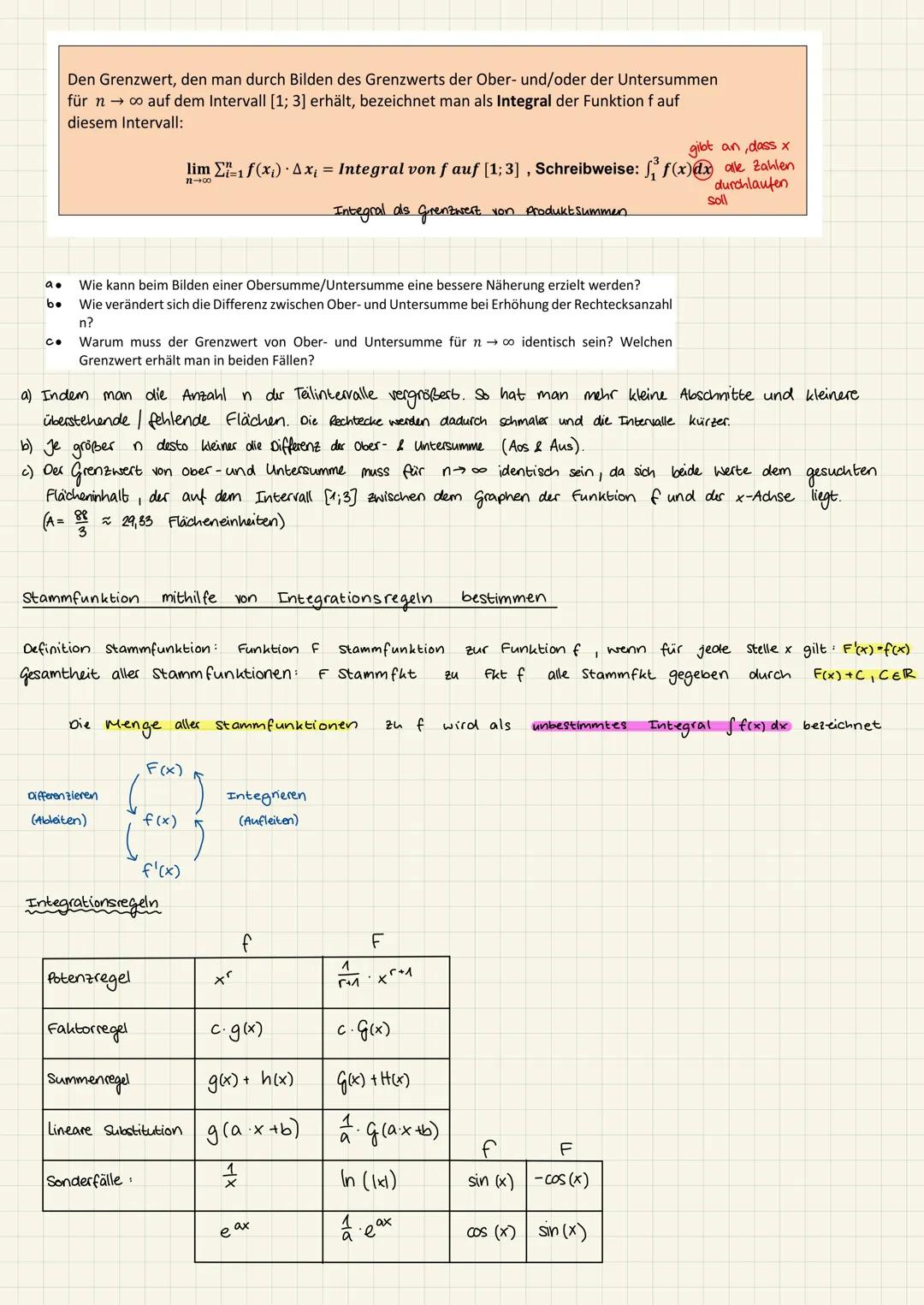 Q1 Analysis I
Q1.1 Einführung in die Integralrechnung
Rekonstruktion des bestandes aus bekannten Änderungen
Rekonstruktion des Bestandes aus