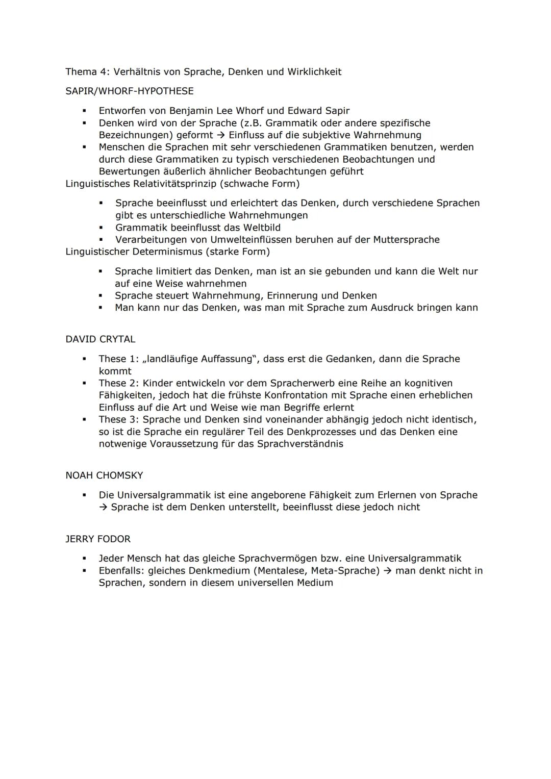 Themenbereich 1: Sprache
Thema 1: Spracherwerbsmodelle und -theorien
ZWEI PERSPEKTIVEN DES SPRACHERWERBS
1. Phylogenese: Der Spracherwerb de