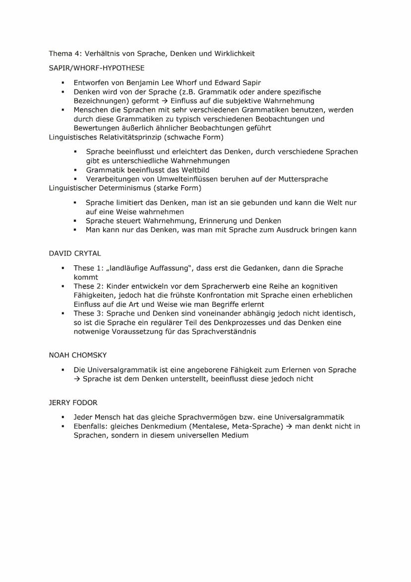 Themenbereich 1: Sprache
Thema 1: Spracherwerbsmodelle und -theorien
ZWEI PERSPEKTIVEN DES SPRACHERWERBS
1. Phylogenese: Der Spracherwerb de