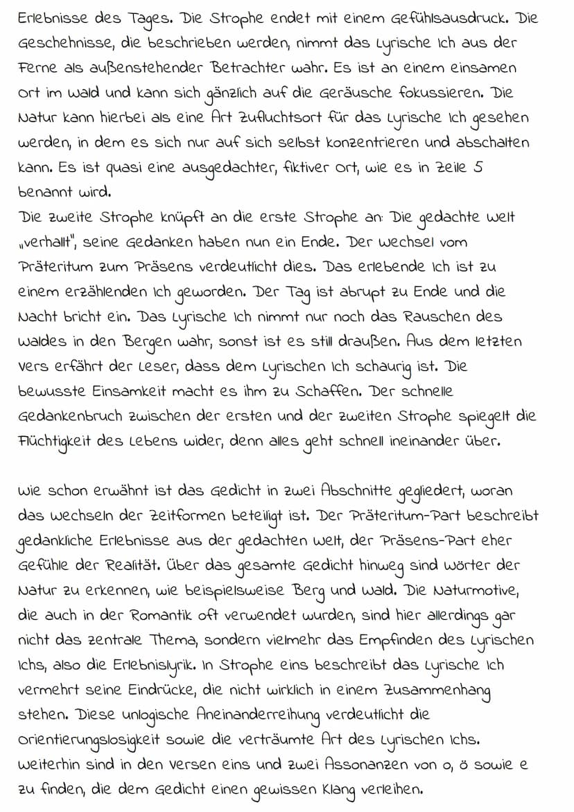 GEDICHTSINTERPRETATION IM WALDE - JOSEPH VON EICHENDORFF
Das Gedicht „Im walde", welches im Jahr 1836 veröffentlicht und von Joseph
von Eich