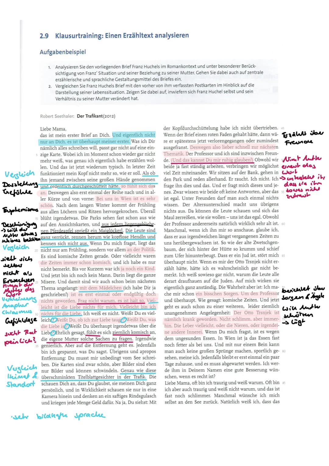 Darstellung
Grefille
Verkleinerung
Anapher
Chion mus
Liebe Mama,
das ist mein erster Brief an Dich. Und eigentlich nicht
nur an Dich, es ist