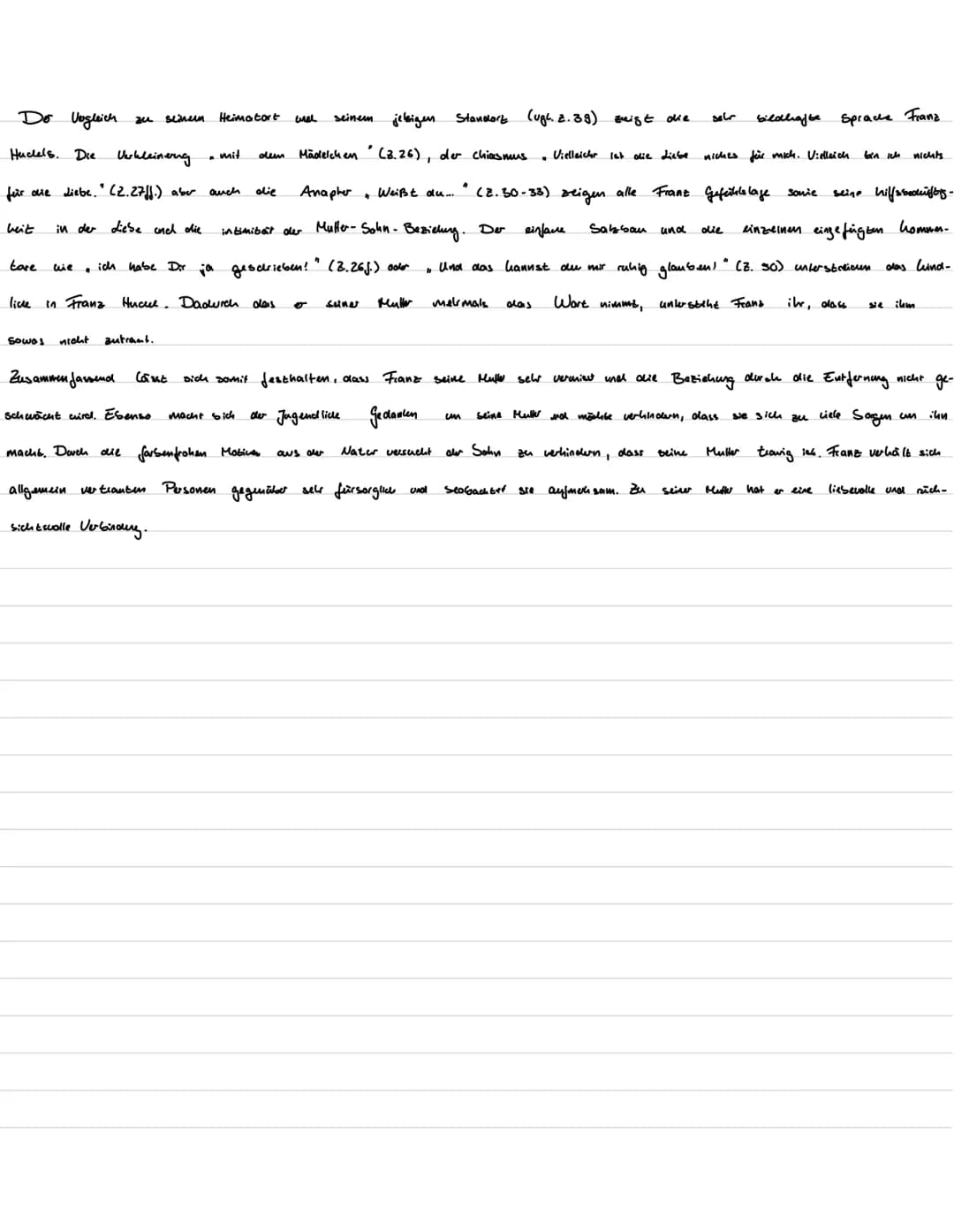 Darstellung
Grefille
Verkleinerung
Anapher
Chion mus
Liebe Mama,
das ist mein erster Brief an Dich. Und eigentlich nicht
nur an Dich, es ist