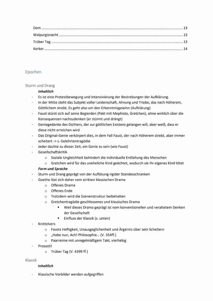 Deutsch Abitur - Vorbereitung für Faust
Inhalt
Deutsch Abitur - Vorbereitung für Faust..
Epochen...
Sturm und Drang
Klassik.
Romantik.
Figur