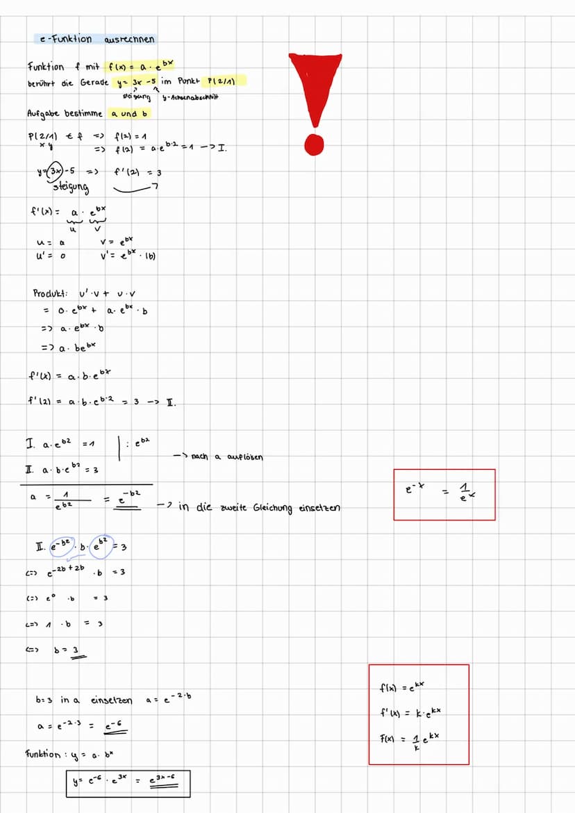 MATHE exponential-Funktionen
zur Basis a
f(x) = a* = ex in (a); a so
[eº = ^ ; e^² = e ; ex .ey = ex+y]
f(x) = ekt
f'(x)= k·ekk
F(x) =
1ekx
